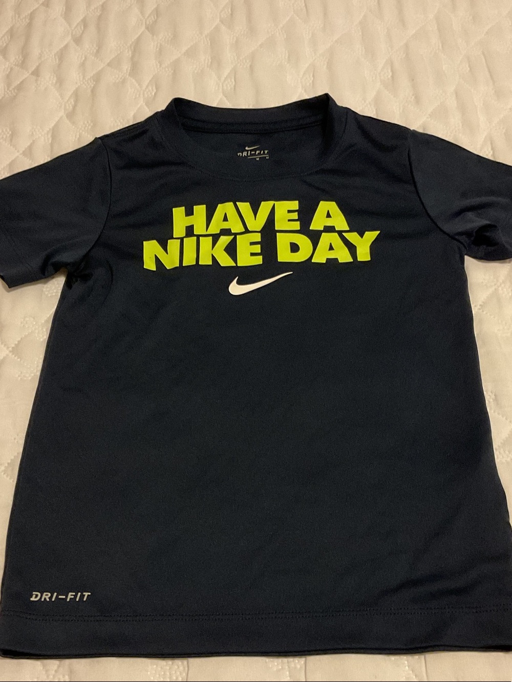 Nike Kids Short Sleeve Tee - Black with Neon Yellow Graphic